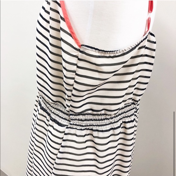 Black Cream Stripe Detailed Bottom Maxi Dress XL - Picture 6 of 8